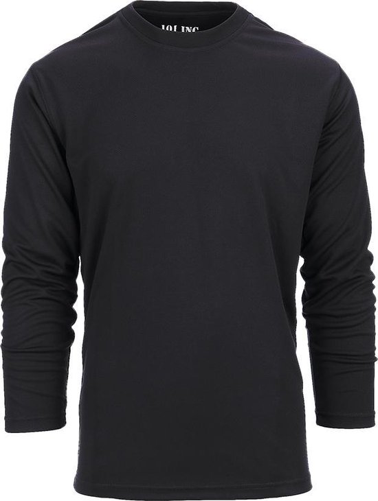 101 INC - Tactical t-shirt Quick Dry long sleeve (kleur: Zwart / maat: XXXL)