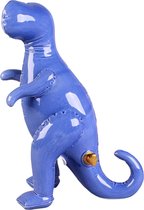 Spaarpot - dino - kinderkamer - Tyrannosaurus - blauw