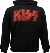 KISS Slashed Logo Hoodie Sweater Trui Zwart - Officiële Merchandise
