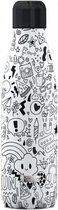 I-Drink Thermosfles Doodle 500 Ml Rvs Zwart/Wit