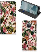 Hoesje ontwerpen Nokia G10 | G20 Smart Cover Valentijn Cadeautje Vrouw Bloemen