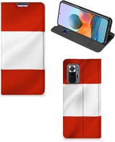 Hoesje Xiaomi Redmi Note 10 Pro Telefoonhoesje met Naam Oostenrijkse Vlag