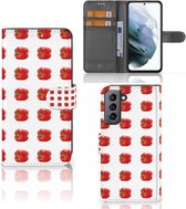 Telefoonhoesje Geschikt voor Samsung Galaxy S21 FE Book Case Paprika Red