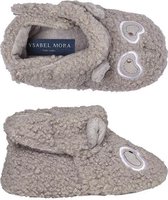 Pantoffels baby grijs beestje | boot slippers anti slip
