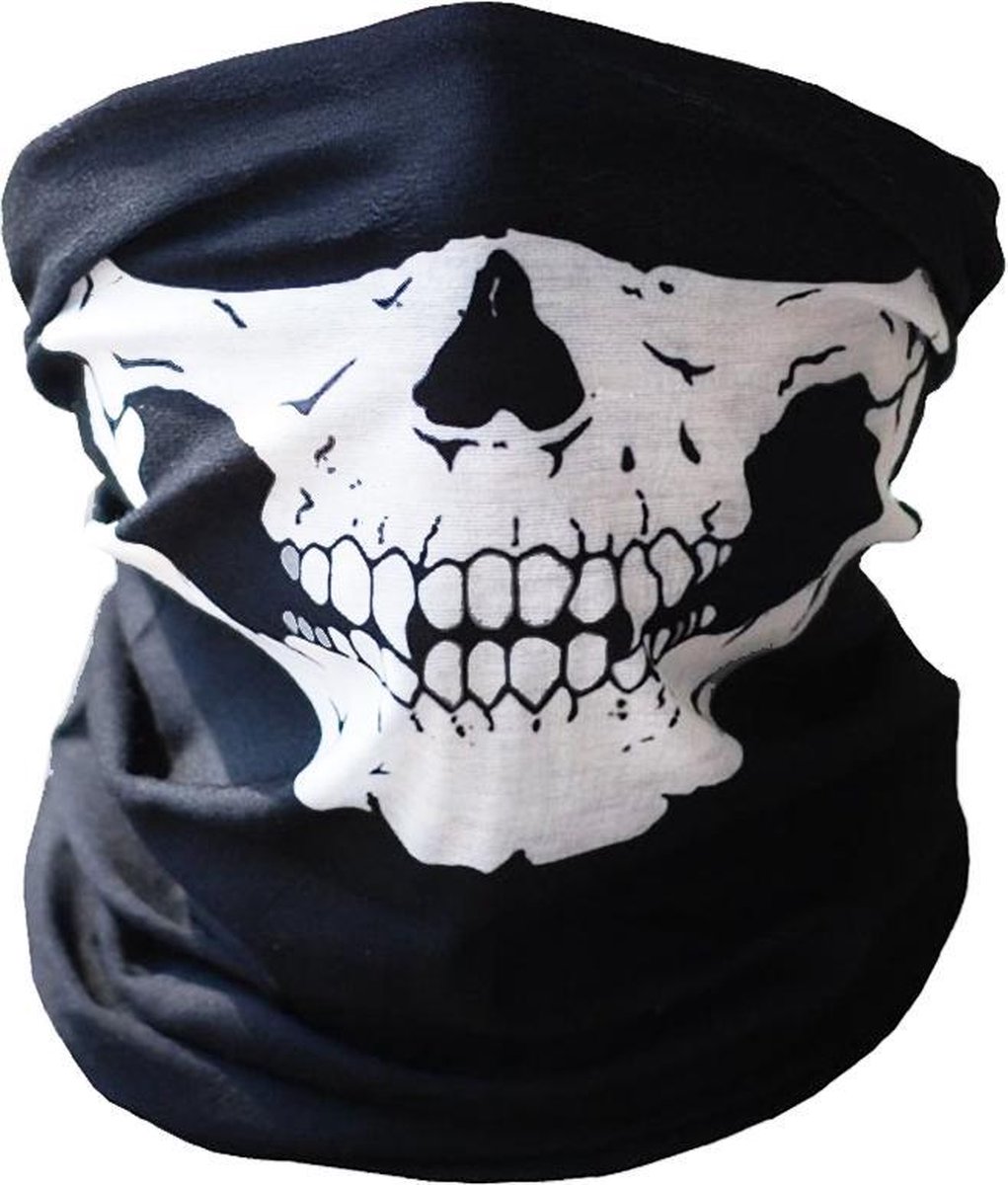 Foulard à col roulé tête de mort noir et blanc - écharpe à col roulé bouche  bonnet... | bol.com