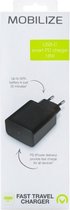 Mobilize Smart Travel Charger USB-C PD 18W Black