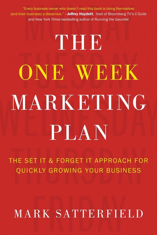 The One Week Marketing Plan - cover