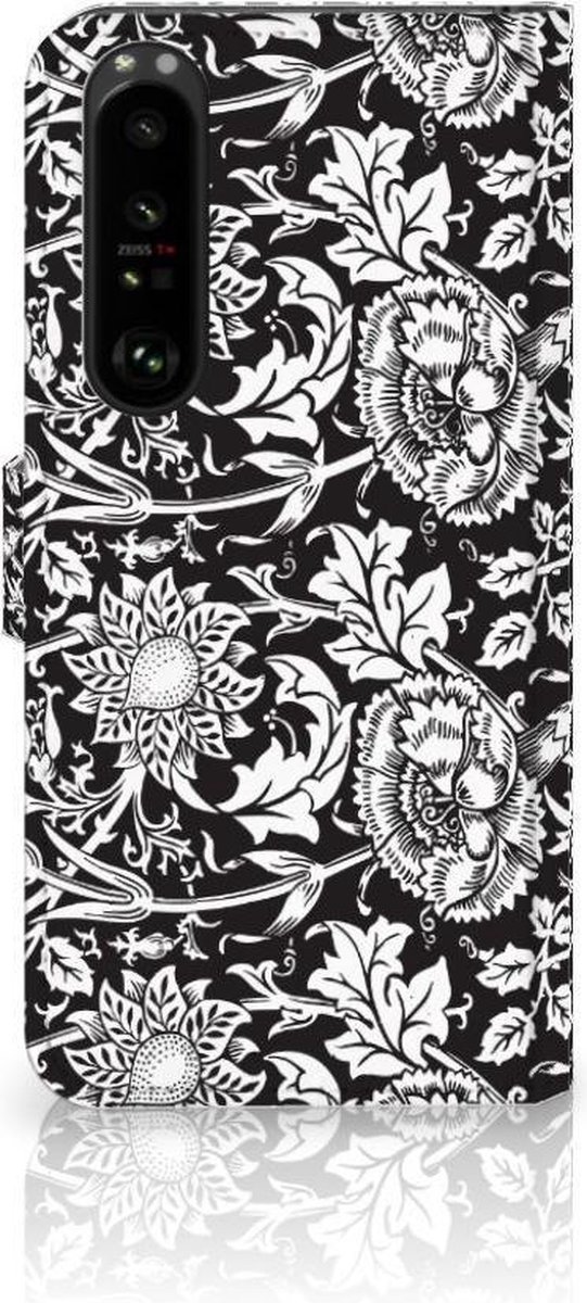 Sony Xperia 1 III Hoesje Black Flowers