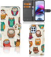 Bookcover Case Motorola Moto G100 Phone Case Happy Owls