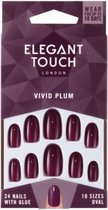 Elegant Touch Vivid Plum Nails - Kunstnagels - Nagels - Press on nails - Plaknagels - Nepnagels - 24 stuks - Beste Kwaliteit