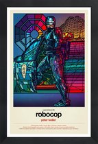 JUNIQE - Poster in houten lijst Robocop popart -40x60 /Kleurrijk
