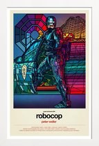 JUNIQE - Poster in houten lijst Robocop popart -30x45 /Kleurrijk