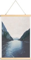 JUNIQE - Posterhanger Finding Inner Peace -40x60 /Blauw