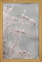 JUNIQE - Poster met houten lijst Frosty Morning 3 -20x30 /Grijs & Roze