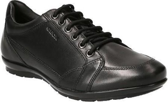 Geox Smooth Leather Mens Black Shoe