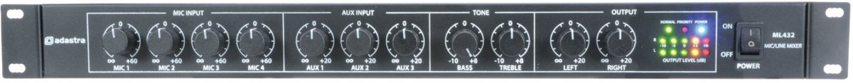 Adastra ML432 7 kanalen 50 - 35000 Hz Zwart
