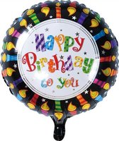 Helium Ballon Happy Birthday Kaarsjes 45cm leeg