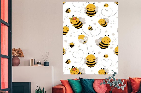 Patron pour enfants avec différentes abeilles 120x180 cm XXL / Groot format!
