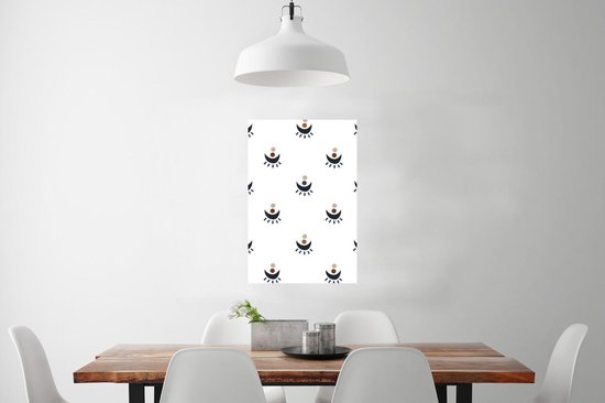 Patron pour enfants avec croissants et pois et rayures 60x90 cm