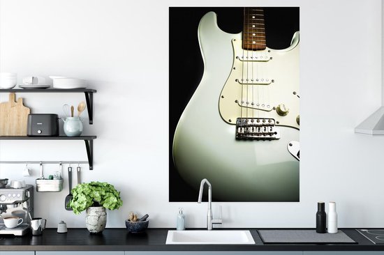 Gros plan d'une guitare électrique Poster 80x120 cm - Tirage photo sur Poster (décoration murale salon / chambre)