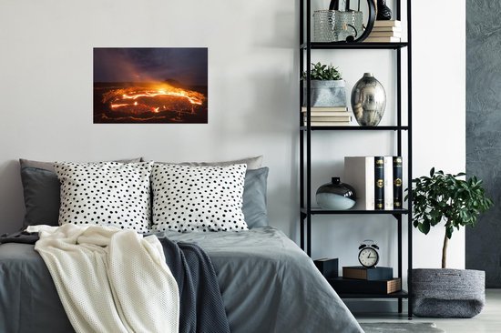 Poster Lac de lave après une éruption volcanique en Ethiopie - 30x20 cm