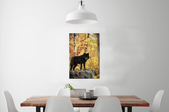 Poster Wolf - Rots - Boom - 40x60 cm
