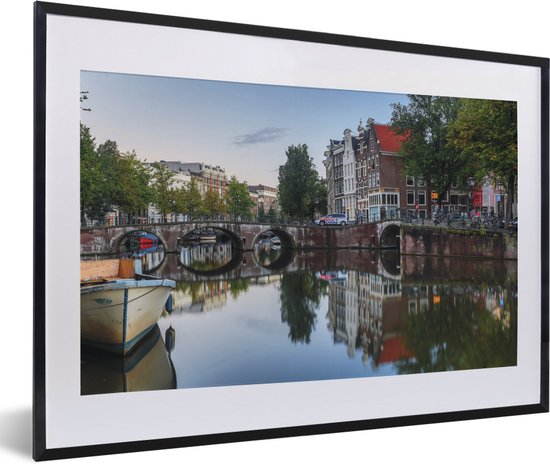 Image encadrée - Image du cadre photo Amsterdam Keizersgracht 60x40 cm - Affiche encadrée (Décoration murale salon / chambre)