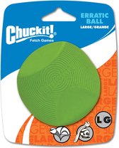 Chuckit! Erratic Ball - Hondenspeelgoed - Hondenbal - Stuiterend hondenspeeltje - Rubber - Large - Ø7 cm - 1 Stuks