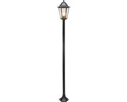 Foto: Qazqa new orleans landelijke staande buitenlamp staande lamp voor buiten 1 lichts h 1700 mm zwart buitenverlichting