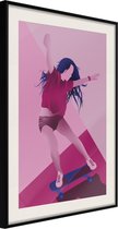 Artgeist - Schilderij - Girl On A Skateboard - Multicolor - 40 X 60 Cm