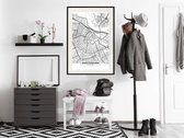 Artgeist - Schilderij - City Map: Amsterdam - Multicolor - 30 X 45 Cm