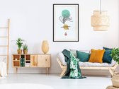 Artgeist - Schilderij - Geometric Installation With A Plant - Multicolor - 40 X 60 Cm