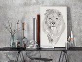 Doe-het-zelf op canvas schilderen - White Lion-40x60