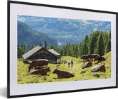 Ferme dans les montagnes d'Autriche 60x40 cm