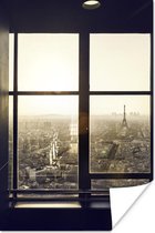 Vue Tour Eiffel et Paris 20x30 cm - petit