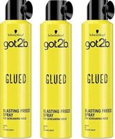 Schwarzkopf got2b Glued Extreme Freeze Haarspray - Voordeelverpakking 3 x 300 ml