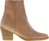 Tango | Ella square 10-f old pink crack leather boot - wooden heel/sole | Maat: 37
