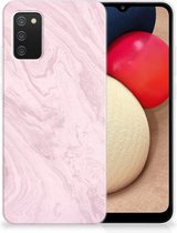 Smartphone hoesje Samsung M02s | Samsung Galaxy A02s Leuk Hoesje Marble Pink