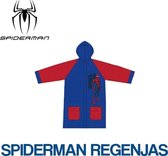 Marvel Spiderman Regenjas PVC blauw - Maat 8 = maat 134