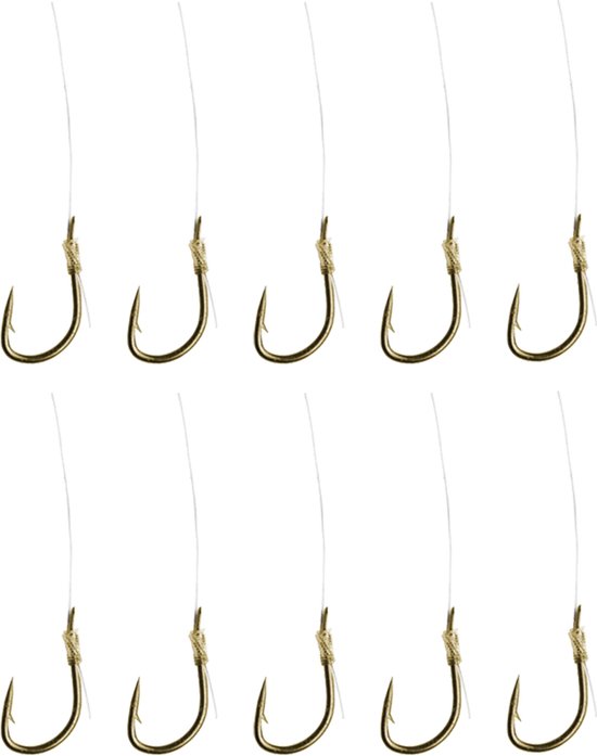 Dam Spezi Maggots - Leader - Hameçon 12 - 0.14mm - 1.5kg - 3lbs - 60cm - 10 Pièces - Transparent