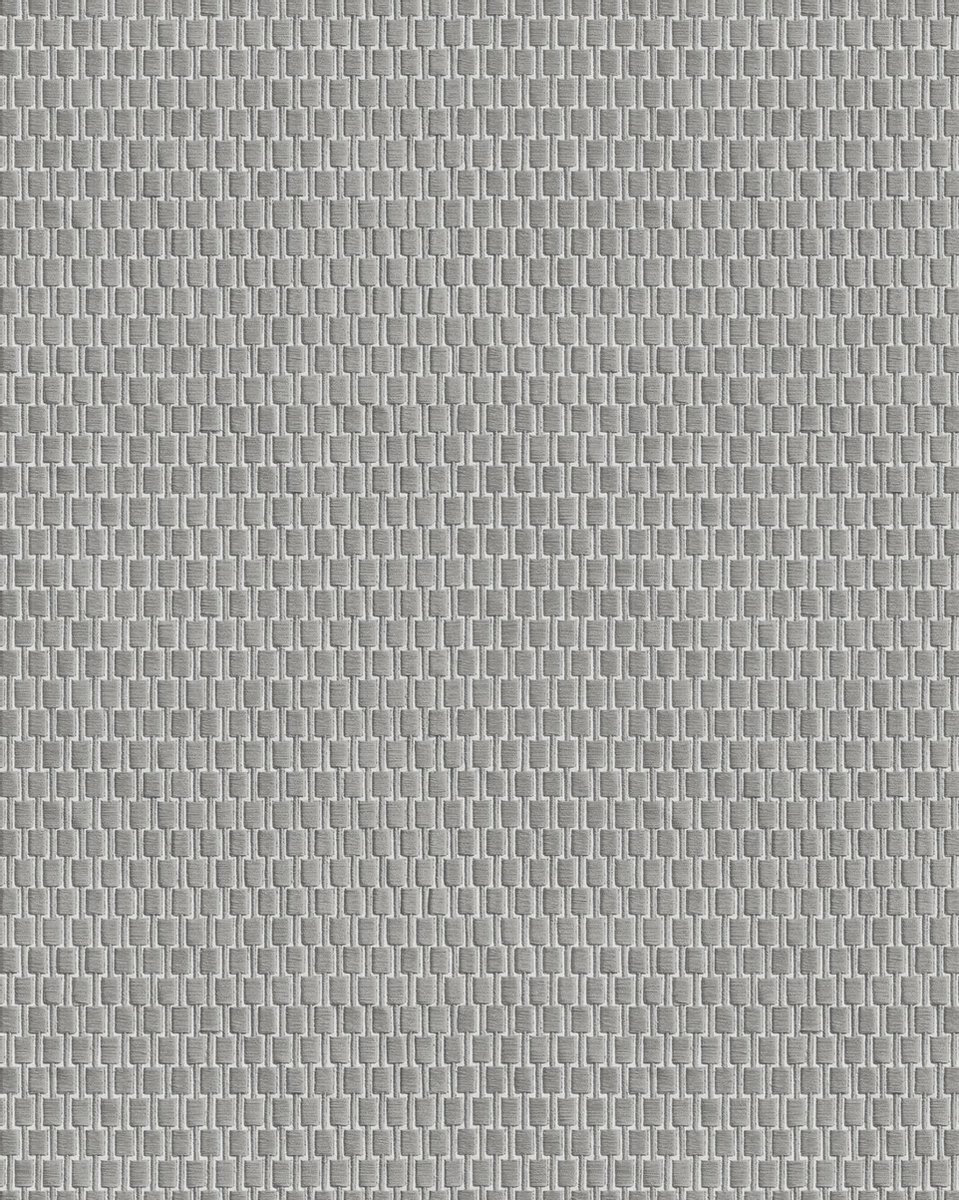 Ton sur ton behang Profhome DE120033-DI vliesbehang hardvinyl warmdruk in reliëf gestempeld tun sur ton glimmend zilver 5,33 m2