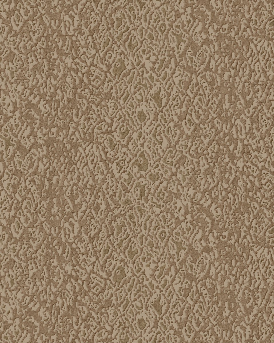 Dieren patroon behang Profhome DE120123-DI vliesbehang hardvinyl warmdruk in reliëf gestempeld met exotisch patroon glanzend beige 5,33 m2
