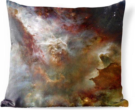 Buitenkussens - Tuin - Rood en gele Nebula - 45x45 cm