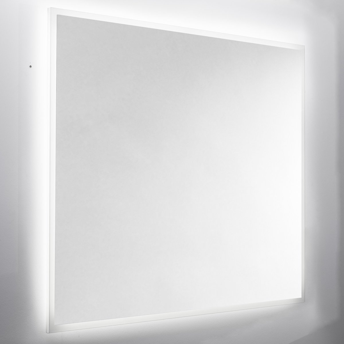 Wandspiegel Van Marcke Destra Met Plexi, LED Verlichting En Anti-Damp 140x60 cm Gezandstraald Glas