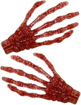 Ripper Merchandise LTD - KF - 2 rode glitters skelethanden haarspelden