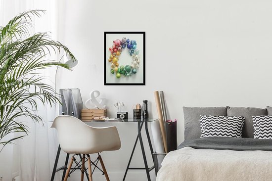 Photo dans le cadre - Les différentes décorations de Noël cadre photo noir 30x40 cm - Affiche sous cadre (Décoration murale salon / chambre)