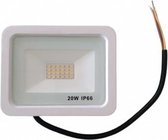 LED Buitenschijnwerper 20W IP66 WIT - Koel wit licht - Aluminium - wit - Unité - Wit Froid 6000K - 8000K - SILUMEN