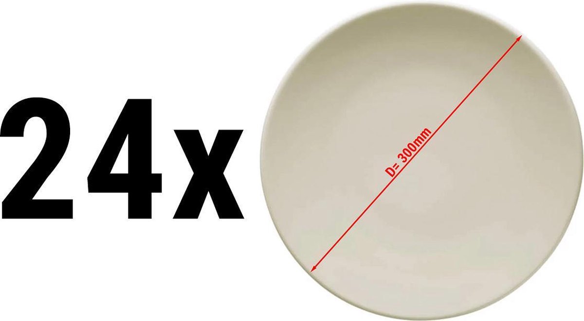 (24 stuks) TEOS - Bord plat - Ø 30 cm | GGM Gastro