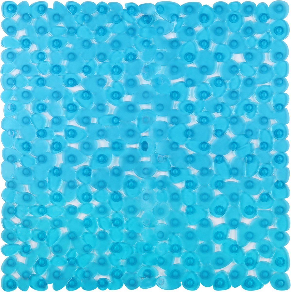 Differnz Lapis inlegmat douche anti-slip laag 100% PVC Blauw transparant 54 x 54 cm