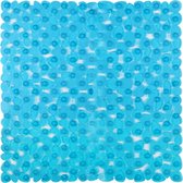 Differnz Lapis inlegmat douche, anti-slip laag - 100% PVC - Blauw transparant - 54 x 54 cm